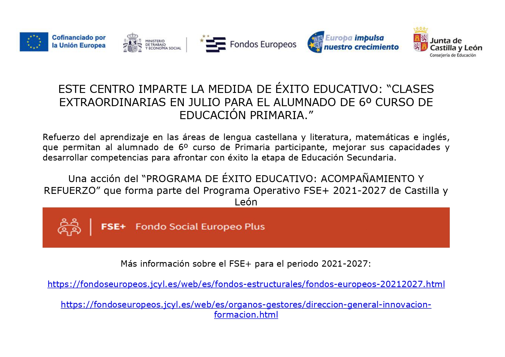 Éxito educativo 6º 2024-2025
